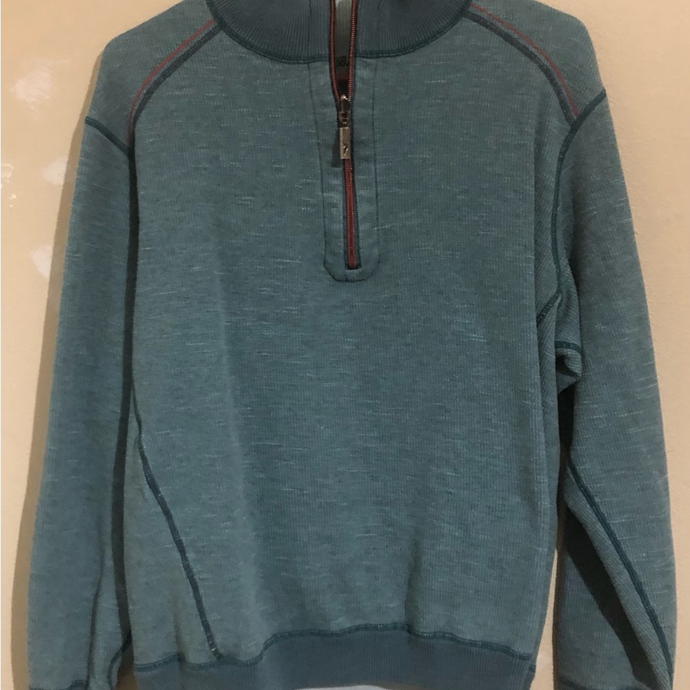 Tommy Bahama pull over with Zip up neck